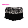 Y2K Fold-Over Waist Shorts – Snow Leopard