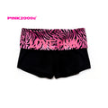 Y2K Fold-Over Waist Shorts – Hot Pink Zebra