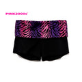 Y2K Fold-Over Waist Shorts – Ombre Zebra