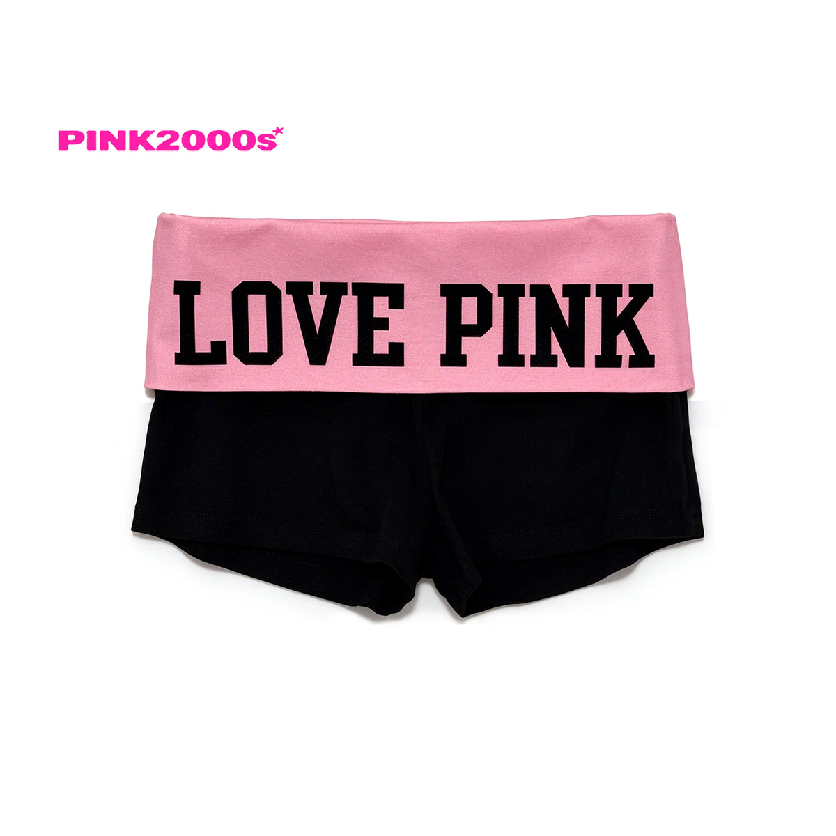Y2K Fold-Over Waist Shorts – Bubblegum Pink